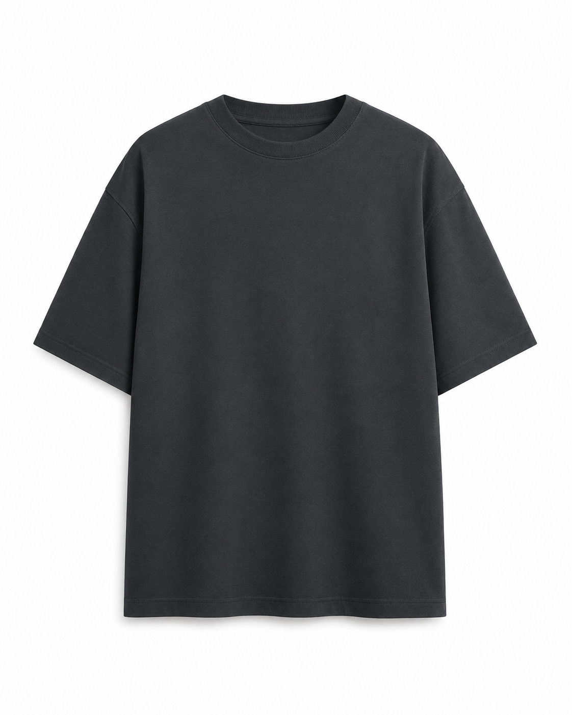 DrapeHouse Premium Plain Oversized T-Shirt for Men in Charcoal Grey | 220 GSM French Terry