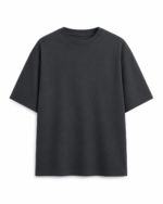 DrapeHouse Premium Plain Oversized T-Shirt for Men in Charcoal Grey | 220 GSM French Terry